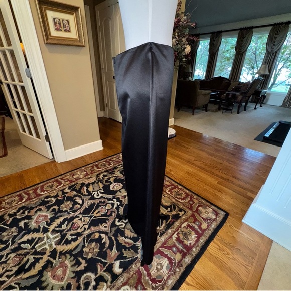 Xscape Women’s Floral Long Satin Skirt Black Size 10 - Picture 12 of 17